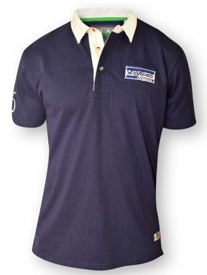 D555 NASH Short Sleeve Rugby Shirt Navy - Polotrøjer - Polotrøjer 2XL-8XL