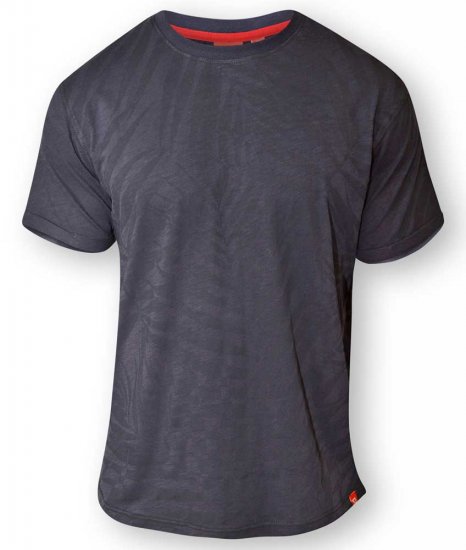 D555 ADAM Allover Leaf Print T-Shirt Navy - T-shirts - T-shirts i store størrelser - 2XL-8XL