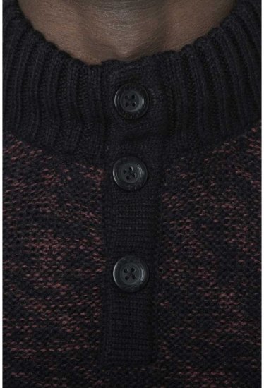 D555 MARSDEN Neck Sweater Black/Red - Trøjer og hættetrøjer - Trøjer og Hættetrøjer i store størrelser - 2XL-14XL