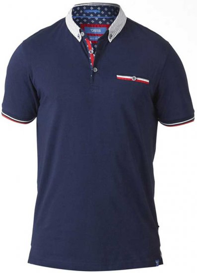 D555 GARFIELD Short Sleeve Stretch Polo Shirt Navy - Polotrøjer - Polotrøjer 2XL-8XL