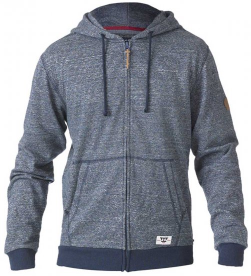 D555 Romney Full Zipper Hoodie Navy - Trøjer og hættetrøjer - Trøjer og Hættetrøjer i store størrelser - 2XL-14XL