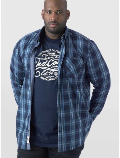 D555 Smith Shirt & T-shirt Combo - Skjorter - Skjorter til store mænd 2XL- 8XL