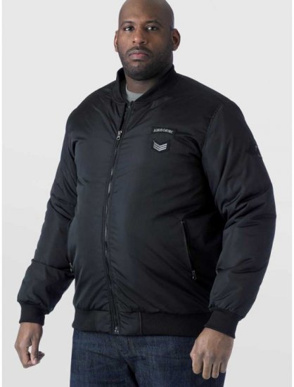 D555 Pedro Bomber Jacket Black - Jakker - Jakker i store størrelser, 2XL- 12XL
