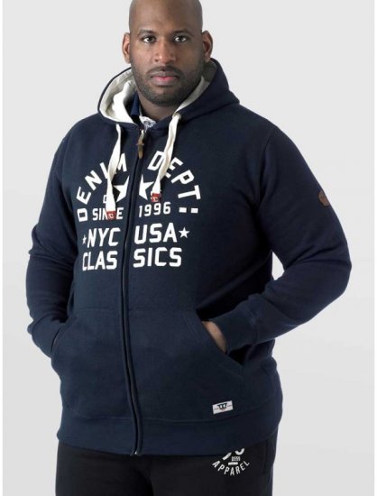 D555 Upton Hoodie Navy - Trøjer og hættetrøjer - Trøjer og Hættetrøjer i store størrelser - 2XL-14XL