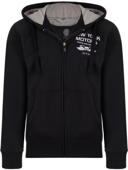 Kam Jeans 773 New York Motors Hoodie Black - Trøjer og hættetrøjer - Trøjer og Hættetrøjer i store størrelser - 2XL-14XL