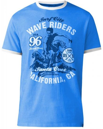 D555 Balder T-shirt Royal Blue - T-shirts - T-shirts i store størrelser - 2XL-14XL