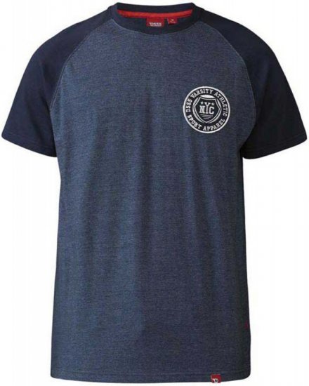 D555 Spencer T-shirt Navy - T-shirts - T-shirts i store størrelser - 2XL-14XL