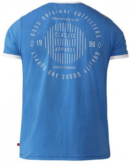D555 Otis T-shirt Blue - T-shirts - T-shirts i store størrelser - 2XL-14XL