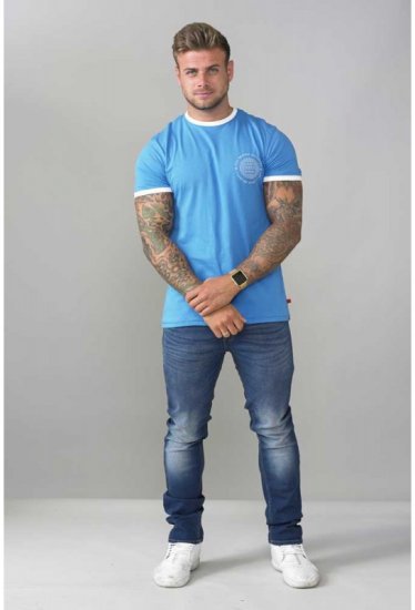 D555 Otis T-shirt Blue - T-shirts - T-shirts i store størrelser - 2XL-14XL