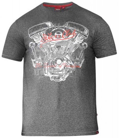 D555 Bradley T-shirt Charcoal - T-shirts - T-shirts i store størrelser - 2XL-14XL