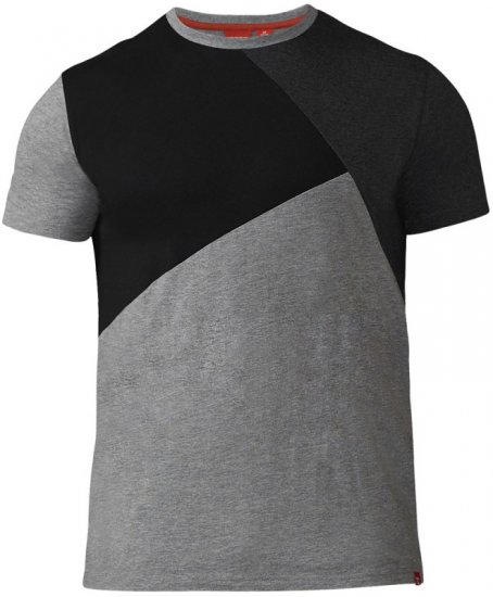 D555 Authentic T-shirt Grey - T-shirts - T-shirts i store størrelser - 2XL-14XL