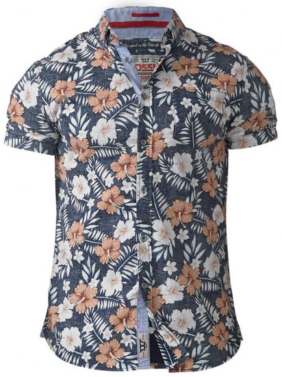 D555 Huxley Hawaii Shirt - Skjorter - Skjorter til store mænd 2XL- 8XL