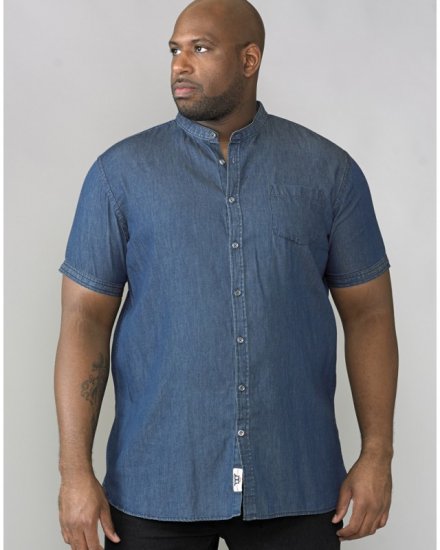 D555 Astra Short Sleeve Denim Shirt - Skjorter - Skjorter til store mænd 2XL- 8XL