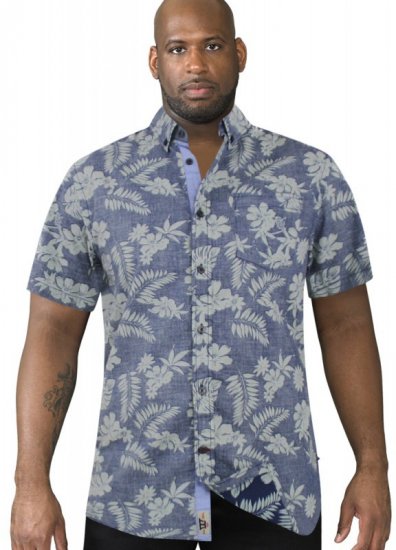 D555 Oswald Short Sleeve Hawaii Shirt - Skjorter - Skjorter til store mænd 2XL- 8XL