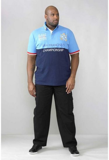 D555 Ernest Polo Blue & Navy - Polotrøjer - Polotrøjer 2XL-8XL