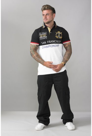 D555 Ernest Polo Black & White - Polotrøjer - Polotrøjer 2XL-8XL