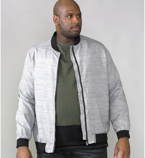 D555 Lou Bomber Jacket Grey - Jakker - Jakker i store størrelser, 2XL- 12XL