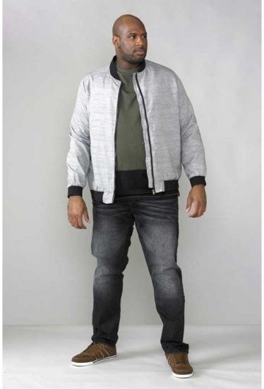 D555 Lou Bomber Jacket Grey - Jakker - Jakker i store størrelser, 2XL- 12XL