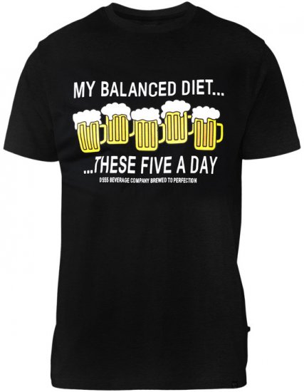 D555 Madison T-shirt Black - T-shirts - T-shirts i store størrelser - 2XL-14XL