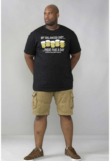 D555 Madison T-shirt Black - T-shirts - T-shirts i store størrelser - 2XL-14XL