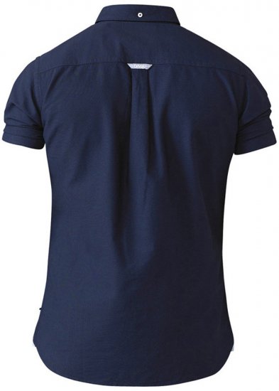 D555 Norman Short Sleeve Oxford Shirt Navy - Skjorter - Skjorter til store mænd 2XL- 8XL