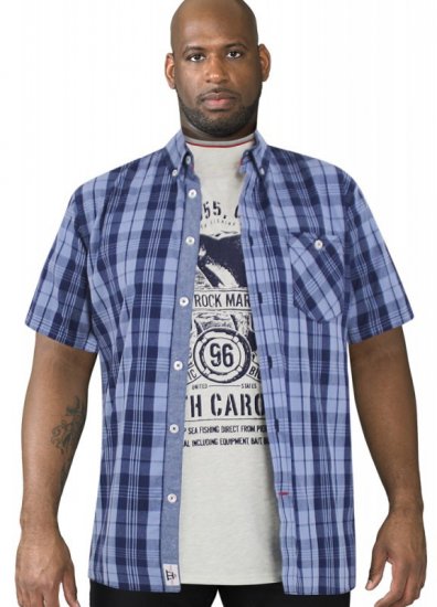 D555 Genoa Short Sleeve Shirt & T-shirt Combo - Skjorter - Skjorter til store mænd 2XL- 8XL