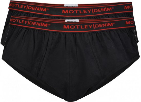 Motley Denim Herretrusse Sort 2-pak - Undertøj og Badetøj - Badetøj og Undertøj i store størrelser 2XL - 8XL