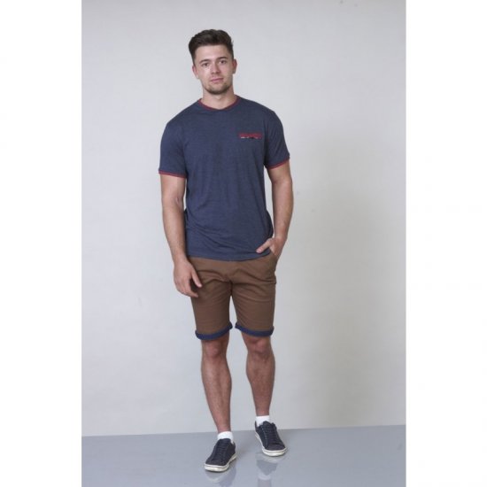 D555 Nelly T-shirt Denim Blue - T-shirts - T-shirts i store størrelser - 2XL-14XL