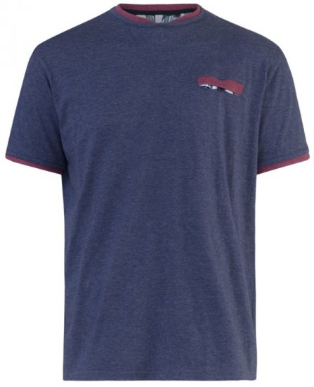 D555 Nelly T-shirt Denim Blue - T-shirts - T-shirts i store størrelser - 2XL-14XL
