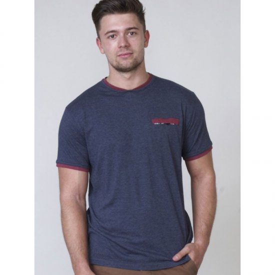 D555 Nelly T-shirt Denim Blue - T-shirts - T-shirts i store størrelser - 2XL-14XL