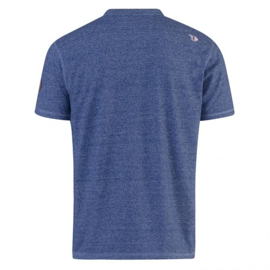 D555 Daniel Grandad T-shirt Denim - T-shirts - T-shirts i store størrelser - 2XL-14XL