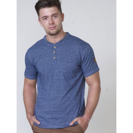 D555 Daniel Grandad T-shirt Denim - T-shirts - T-shirts i store størrelser - 2XL-14XL