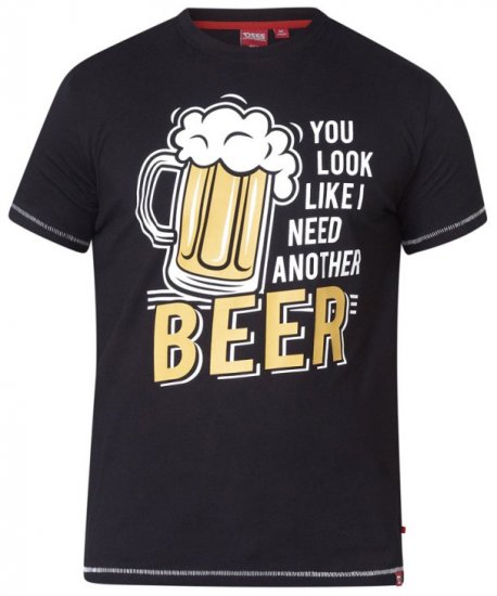 D555 Murray T-shirt Black - T-shirts - T-shirts i store størrelser - 2XL-14XL