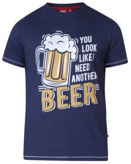 D555 Murray T-shirt Navy - T-shirts - T-shirts i store størrelser - 2XL-14XL