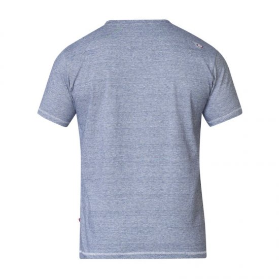 D555 Darcy Embroidered T-shirt Blue - T-shirts - T-shirts i store størrelser - 2XL-14XL