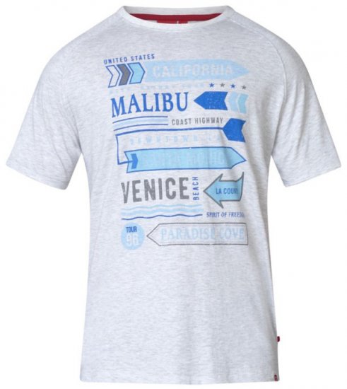 D555 Norris T-shirt Grey - T-shirts - T-shirts i store størrelser - 2XL-14XL