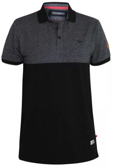 D555 Stefhen Polo Black - Polotrøjer - Polotrøjer 2XL-8XL
