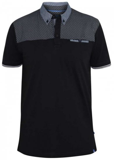 D555 Brent Polo Black - Polotrøjer - Polotrøjer 2XL-8XL
