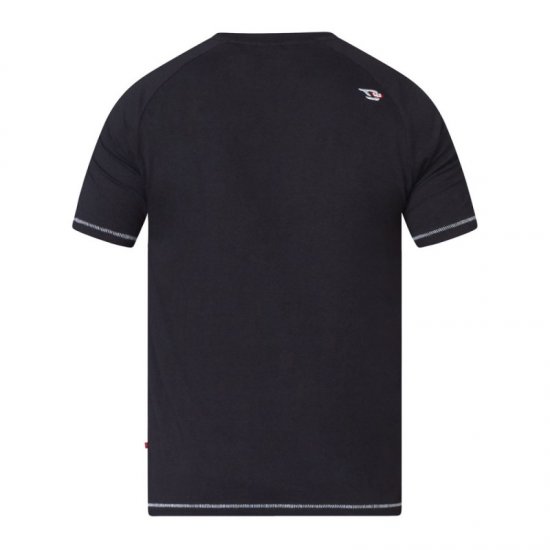D555 Perry T-shirt Black - T-shirts - T-shirts i store størrelser - 2XL-14XL
