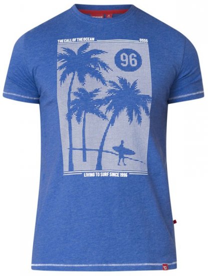 D555 Kansas T-shirt Blue - T-shirts - T-shirts i store størrelser - 2XL-14XL