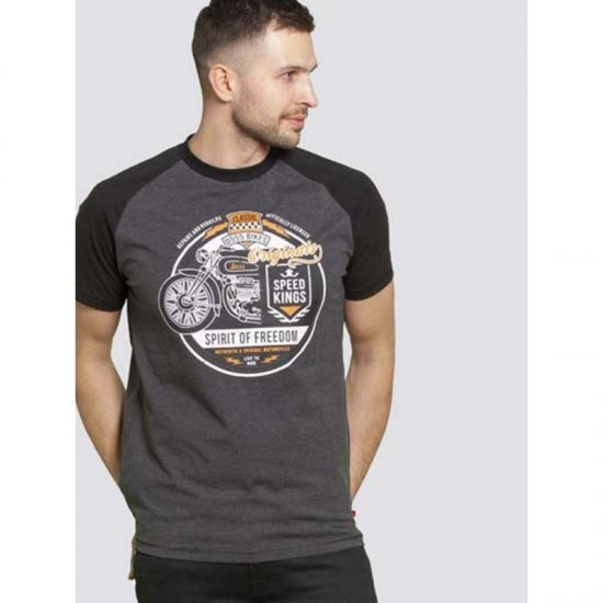 D555 Dallas T-shirt Charcoal - T-shirts - T-shirts i store størrelser - 2XL-14XL