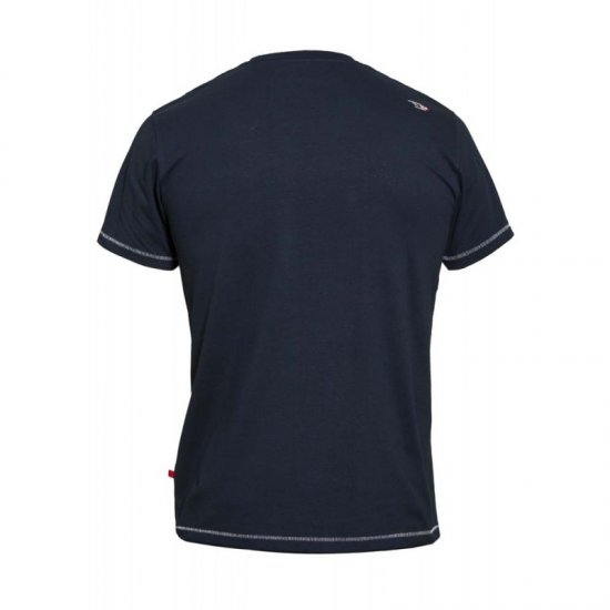 D555 Thornton Embroidery T-shirt Navy - T-shirts - T-shirts i store størrelser - 2XL-14XL