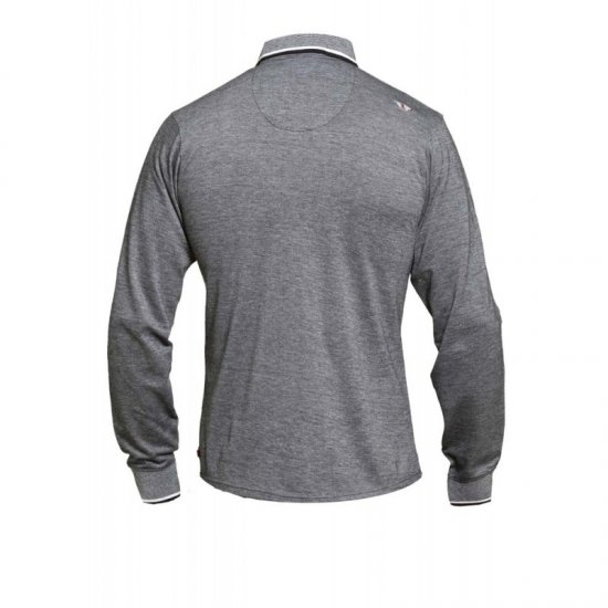 D555 Brockville Long Sleeve Polo Grey - Polotrøjer - Polotrøjer 2XL-8XL