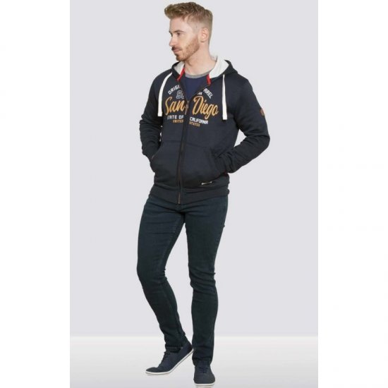 D555 Stockton Hoodie Navy - Trøjer og hættetrøjer - Trøjer og Hættetrøjer i store størrelser - 2XL-14XL