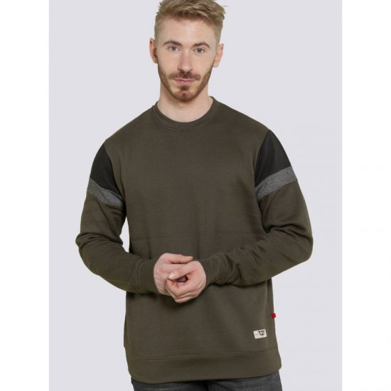D555 Clermont Sweatshirt Khaki - Trøjer og hættetrøjer - Trøjer og Hættetrøjer i store størrelser - 2XL-14XL