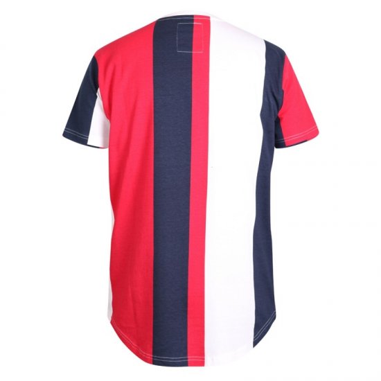 D555 Bancroft T-shirt Red/Navy - T-shirts - T-shirts i store størrelser - 2XL-14XL