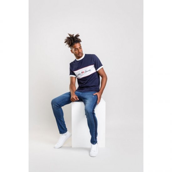 D555 Cullen T-shirt Navy - T-shirts - T-shirts i store størrelser - 2XL-14XL