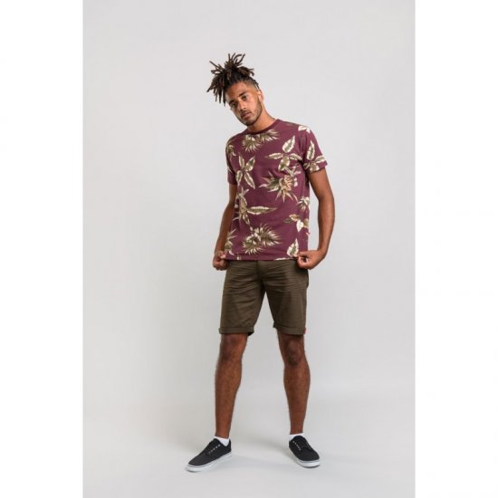 D555 Baxter T-shirt Wine-red - T-shirts - T-shirts i store størrelser - 2XL-14XL