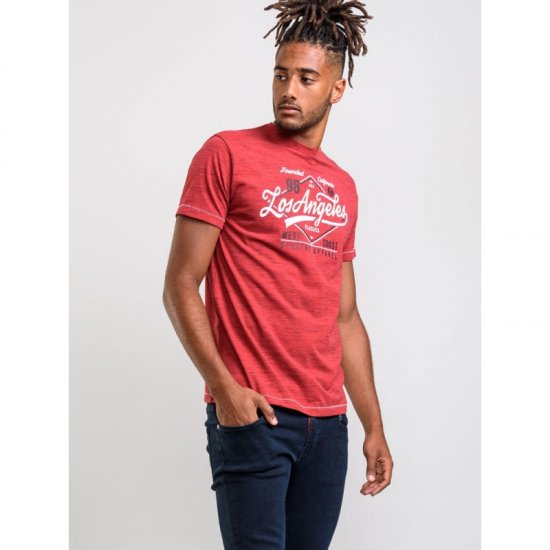 D555 Shelton T-shirt Red - T-shirts - T-shirts i store størrelser - 2XL-14XL