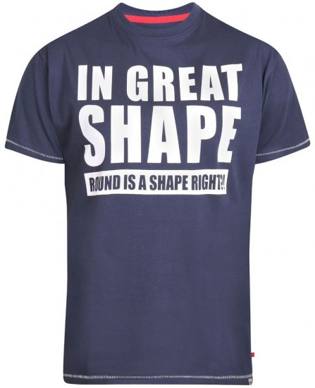 D555 Ronald T-shirt Navy - T-shirts - T-shirts i store størrelser - 2XL-14XL